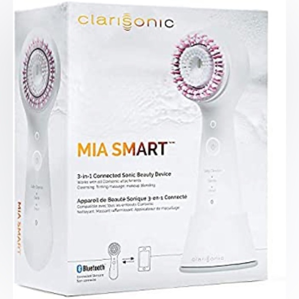 Clarisonic Mia Smart 3-in-1 Connected Sonic Beauty Device- White- NEW Sealed box